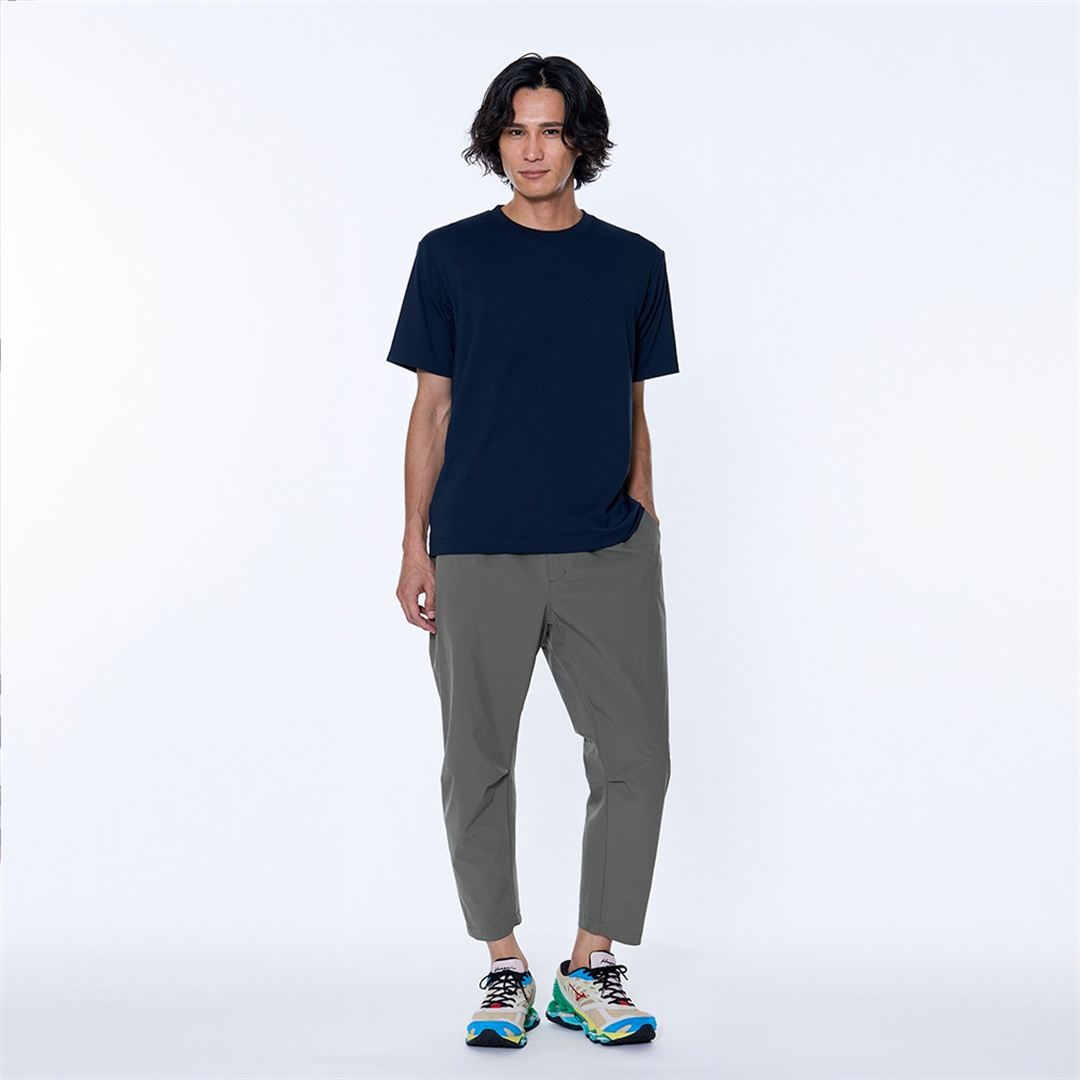 リサイクルポリグラフィックプリントTシャツ サルートネイビー M