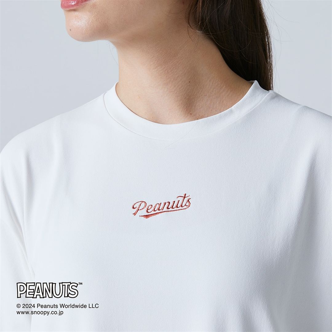 【PEANUTS】UVカットTシャツワンピース マシュマロホワイト S