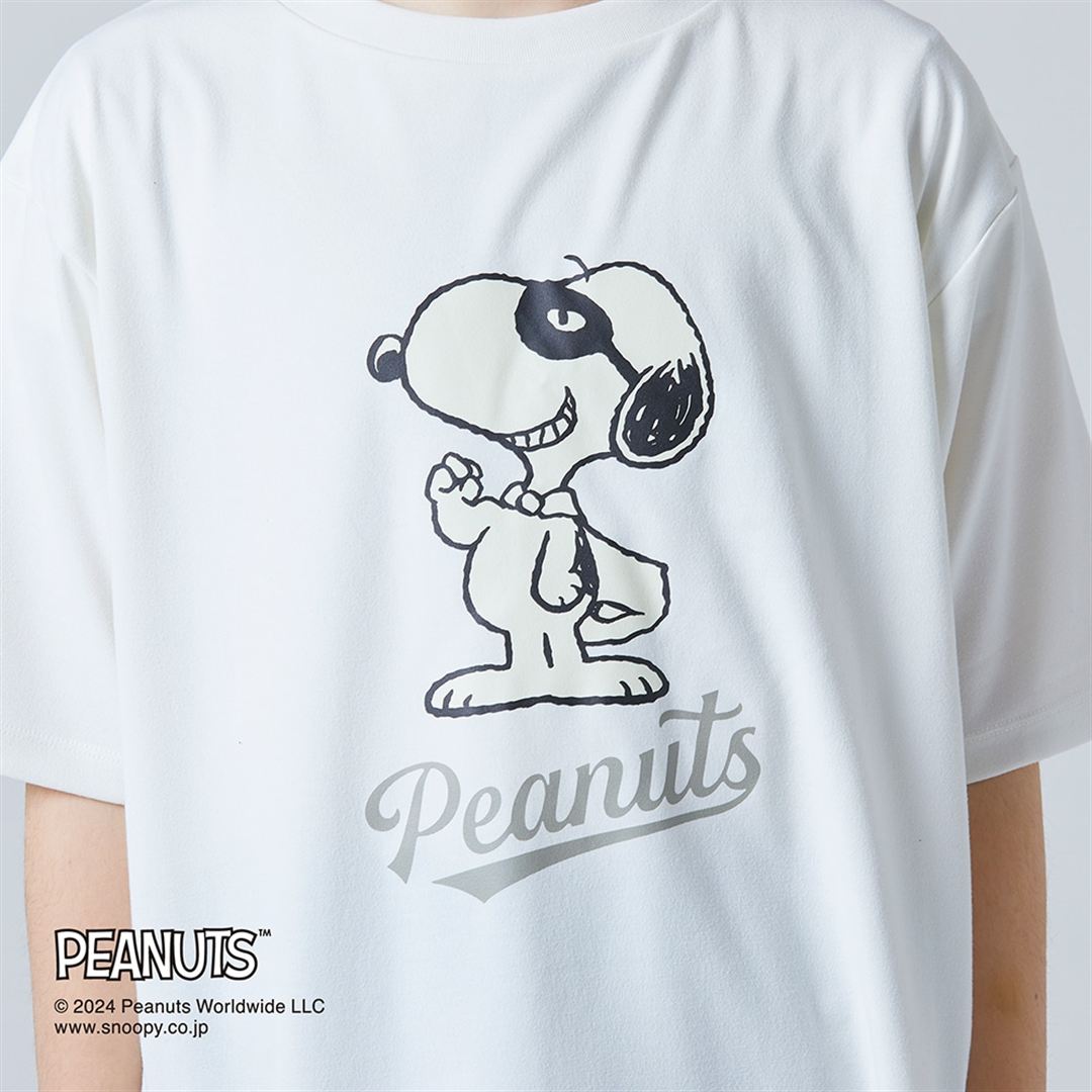 【PEANUTS】リサイクルポリエステルTシャツ マシュマロホワイト 130