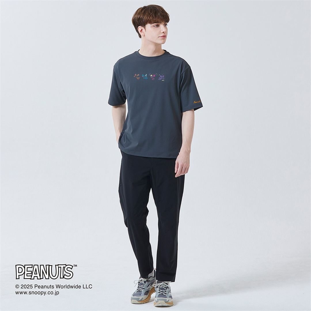 【PEANUTS】アンチスウェット Tシャツ アッシュブラック XS