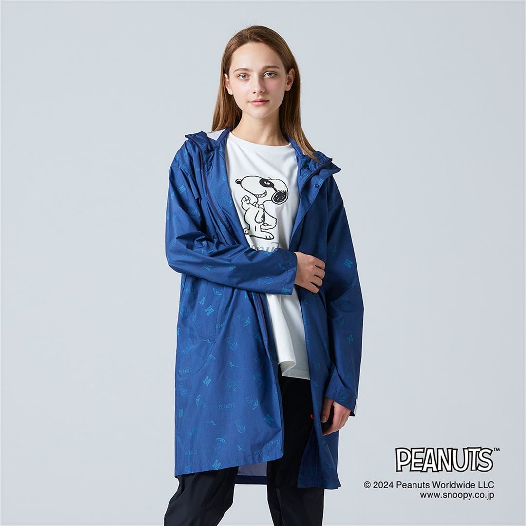 【PEANUTS】Compactウォーターリパレントコート ダークブルー M