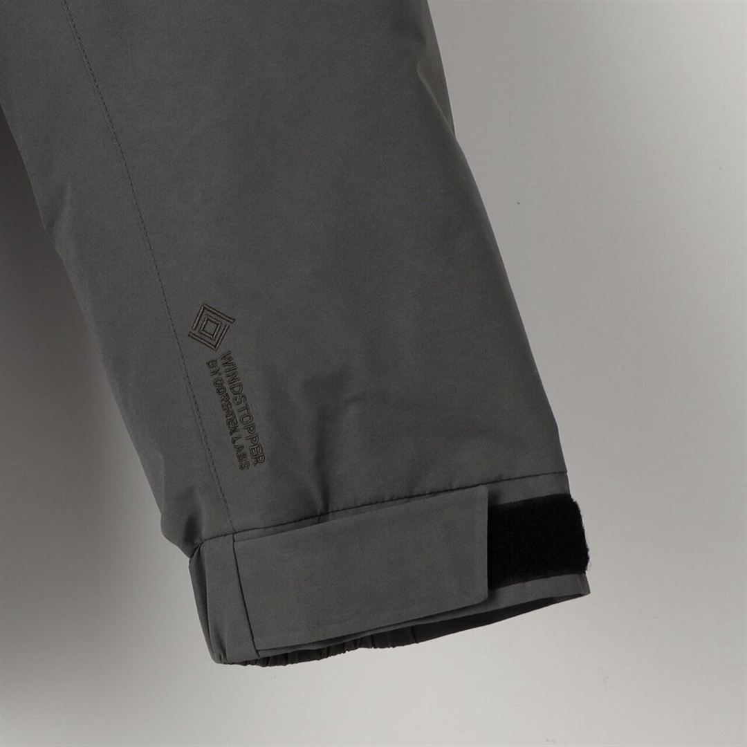 【吸湿発熱】WINDSTOPPER ダウラギリライトダウンジャケット ブラック×ピューターグレー XL