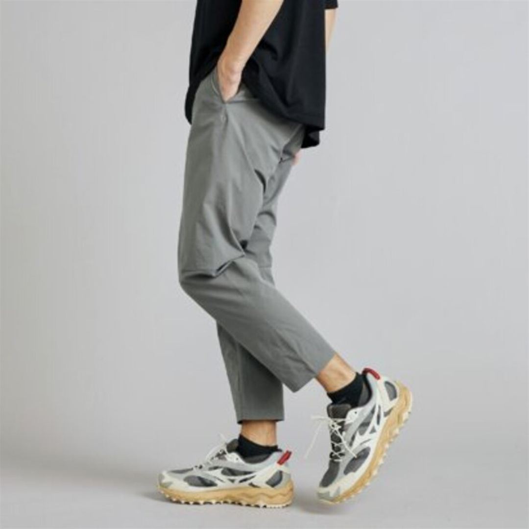 MIZUNO BUDDYストレッチ撥水テーパードパンツ チャコール S