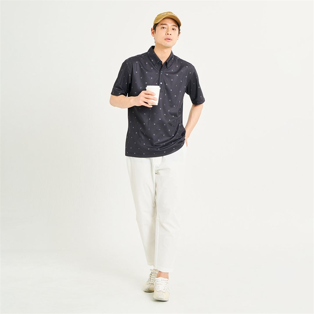 MIZUNO BUDDYストレッチ撥水ワイドテーパードパンツ オフホワイト S