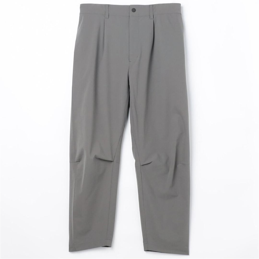 MIZUNO BUDDYストレッチ撥水ワイドテーパードパンツ チャコール S