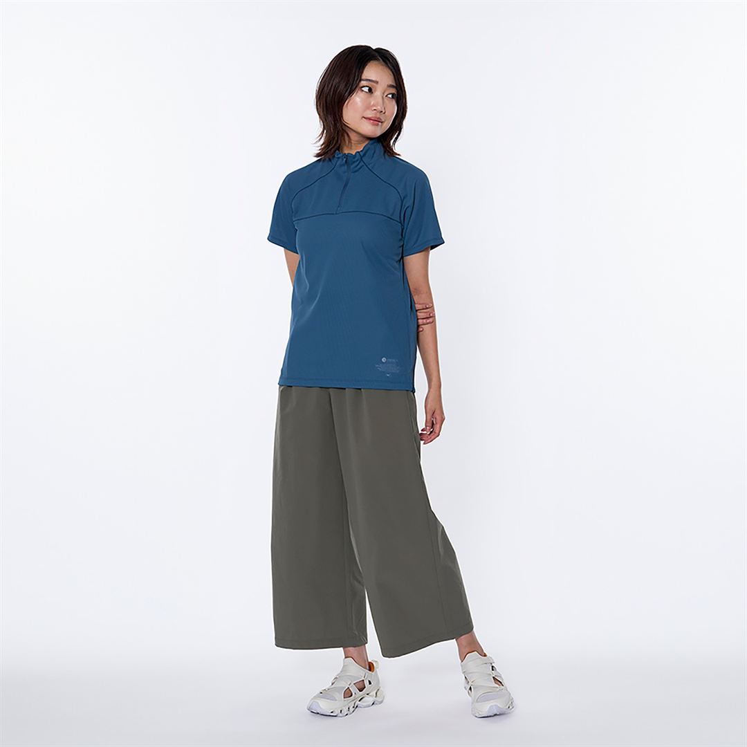 ウォーターリパレント ワイドパンツ ティーリーフ S