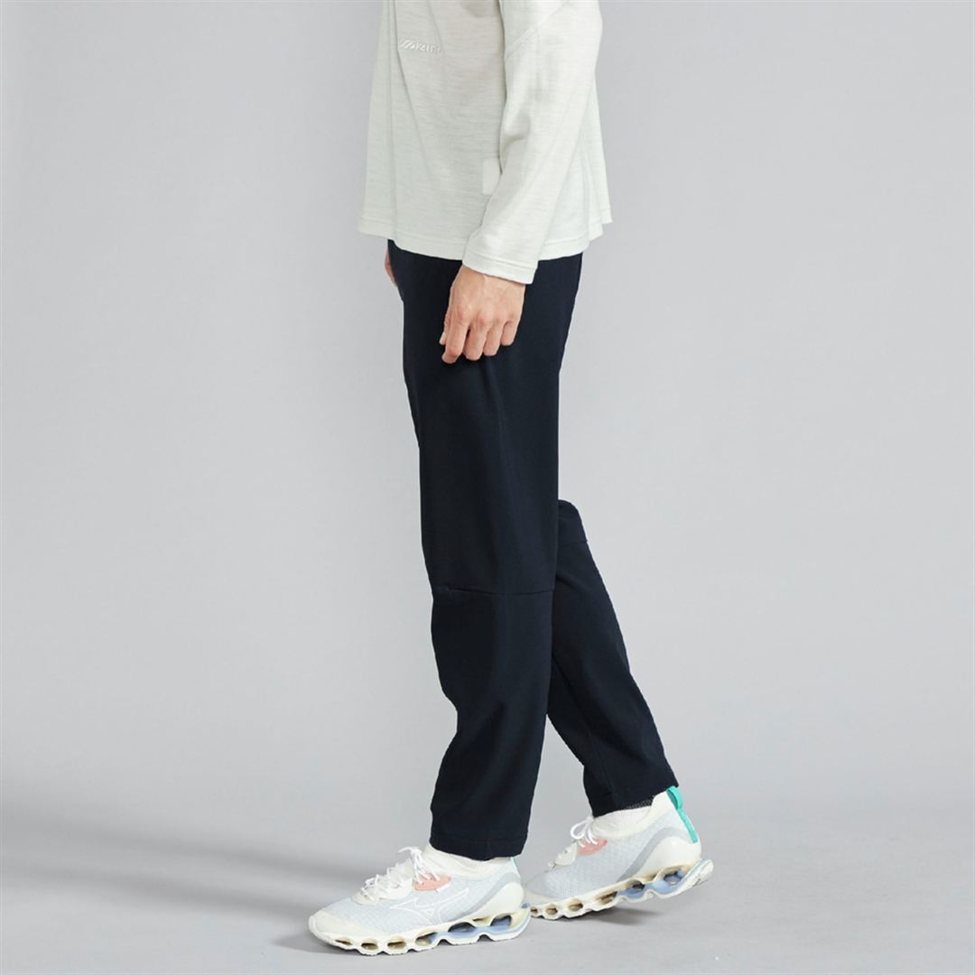 【ストレッチ／防風】MIZUNO BUDDYテックシールドテーパードパンツ ドレスネイビー S