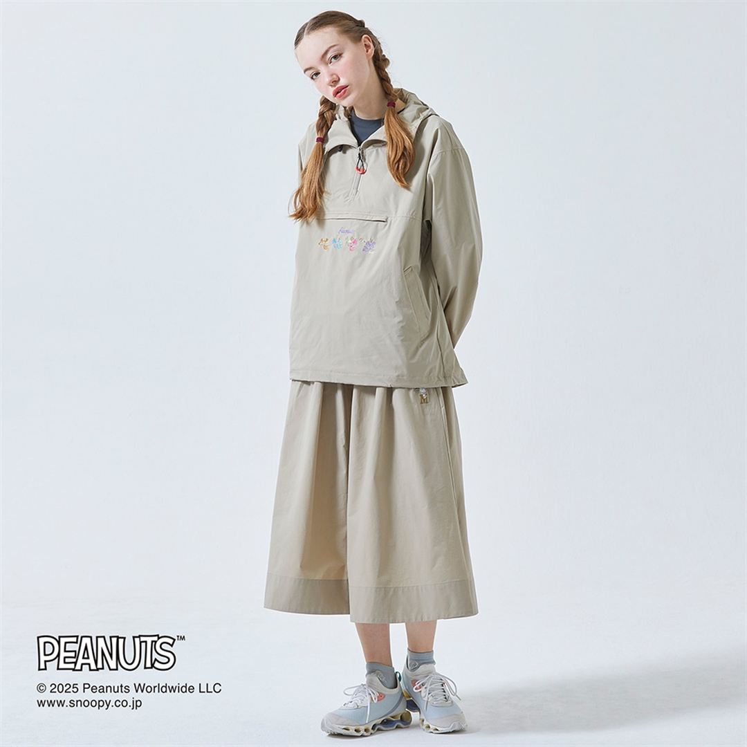 【PEANUTS】ウォーターリパレントストレッチプリーツスカート トレンチベージュ M