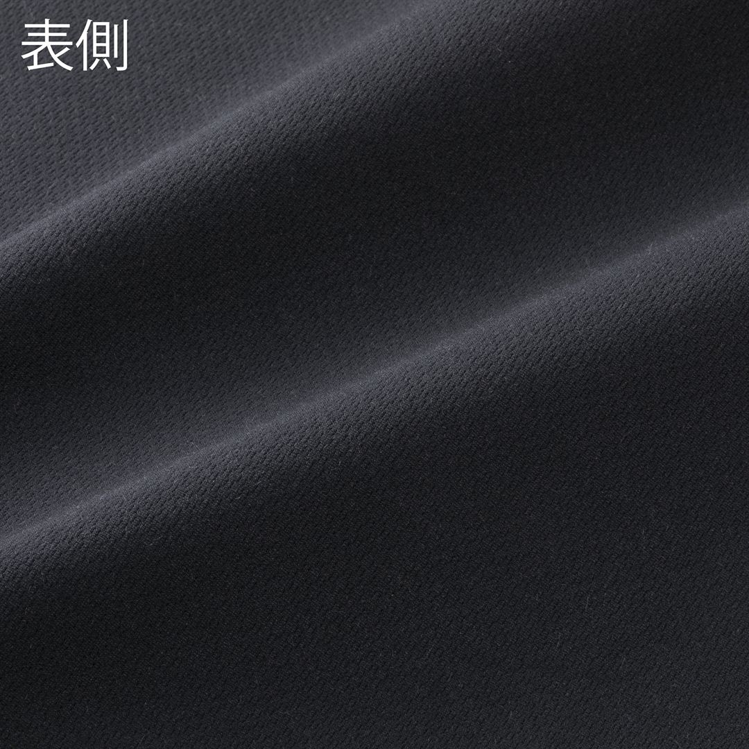 【吸湿発熱】ブレスサーモアンダーウエア 中厚 for Active クルーネック長袖シャツ ブラック S