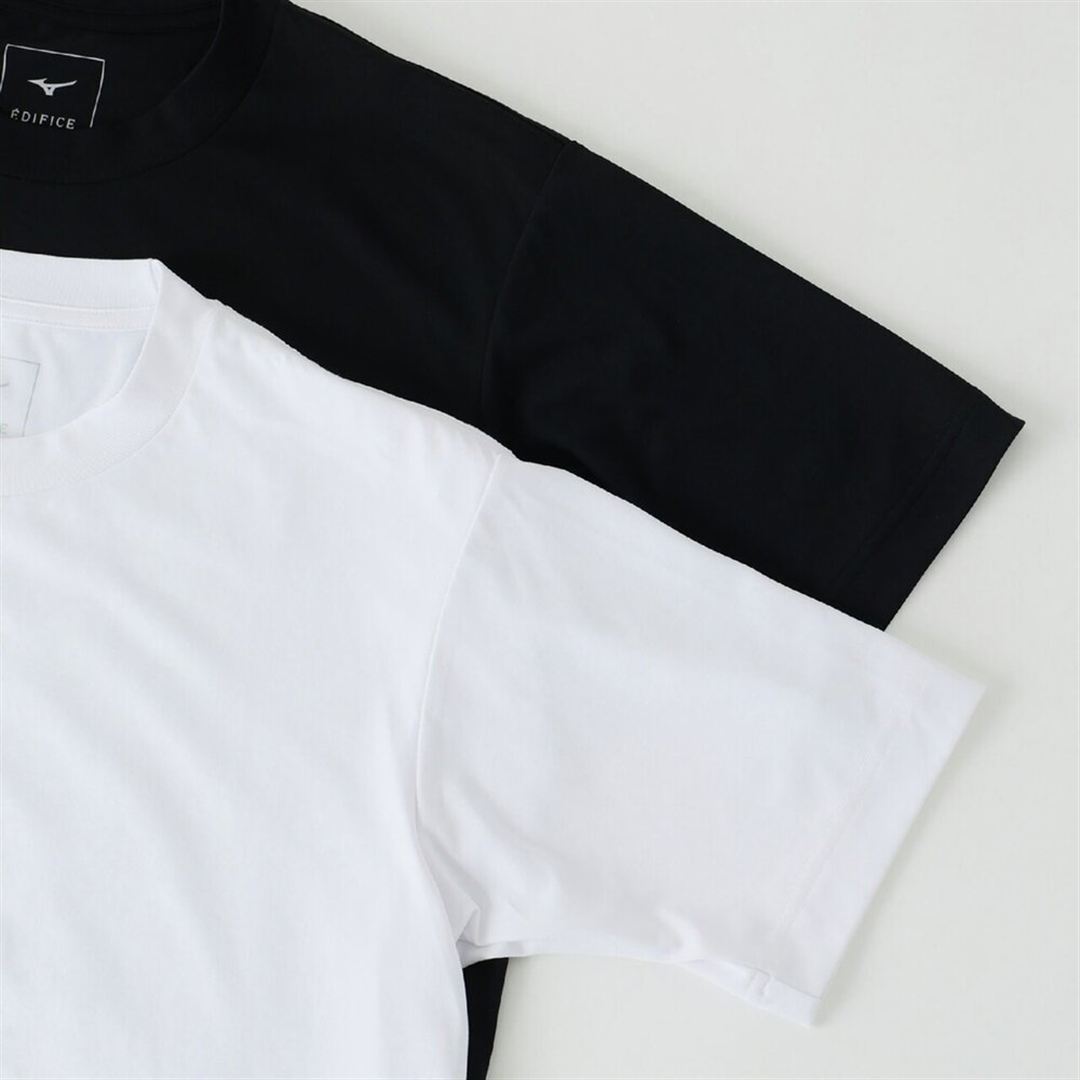 【EDIFICE】ダイナモーションフィット 2-PACK Tシャツ ブラック×ホワイト S