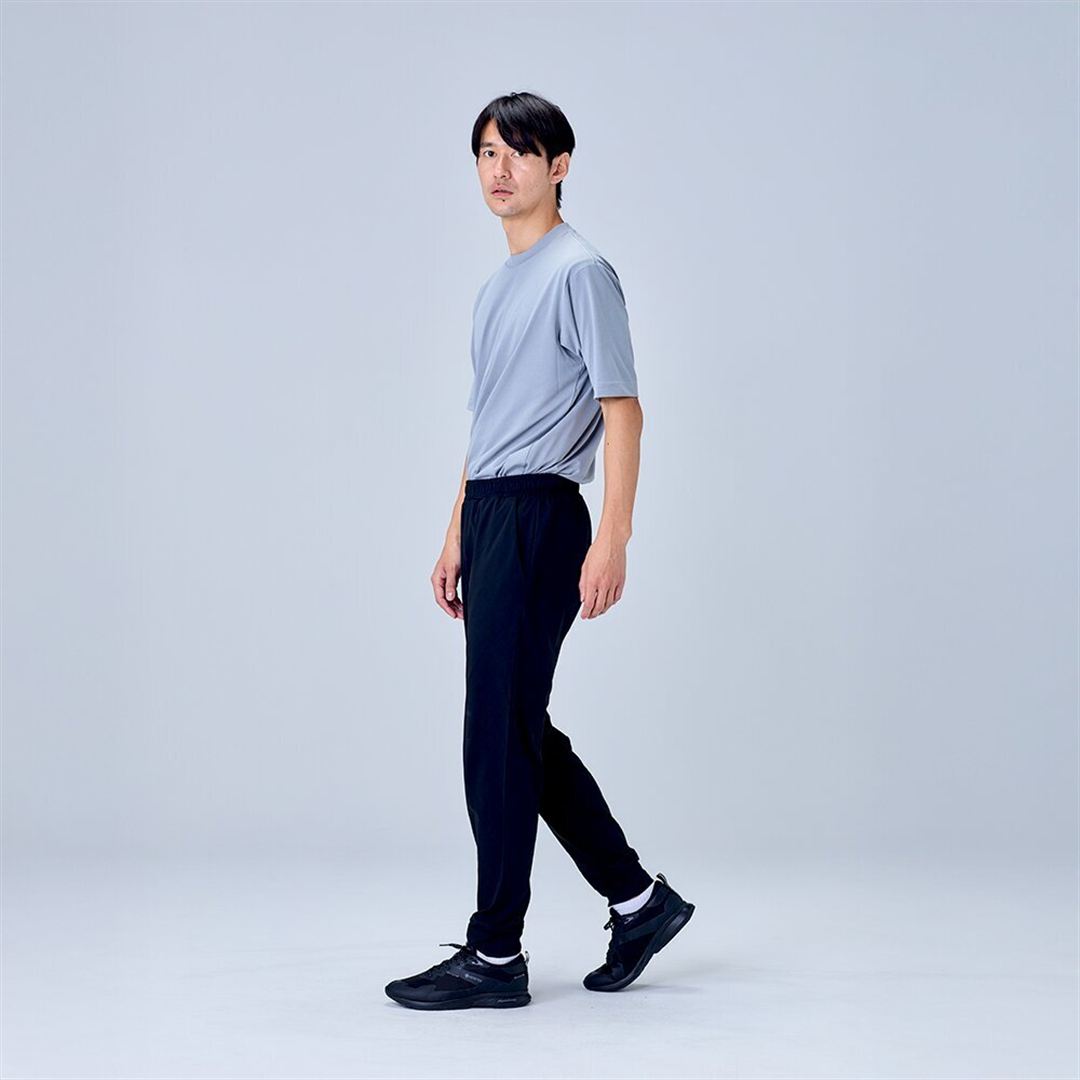 ハイストレッチ ジョガーパンツ ブラック XL