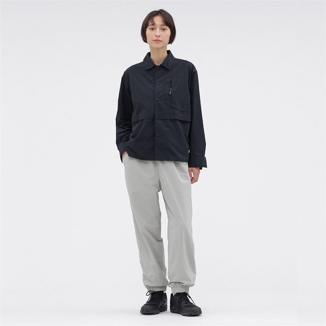 【MARGARET HOWELL】ウォーターリパレントタスランナイロンリップシャツ DK.ネイビー 1