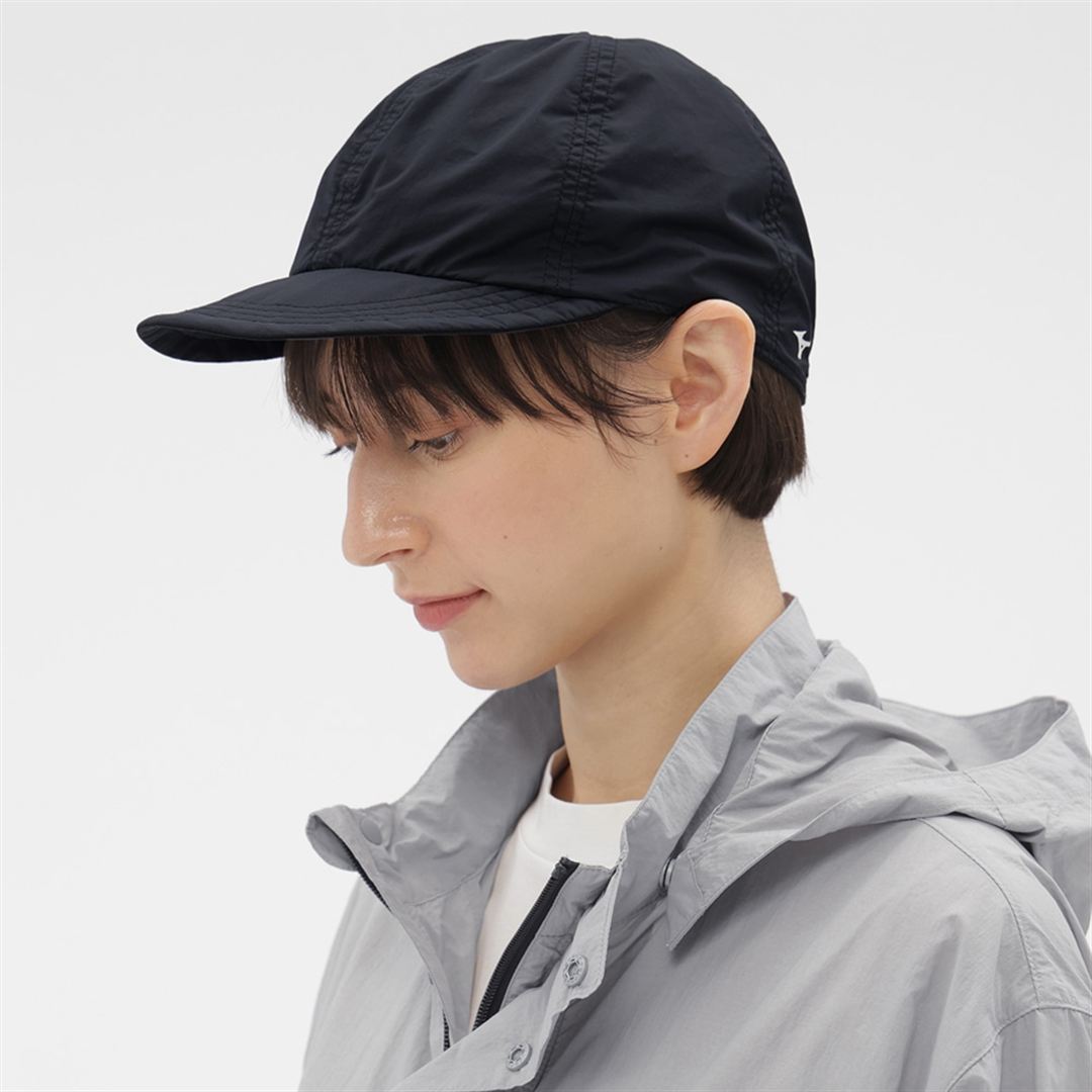 【MARGARET HOWELL】タスランナイロンリップキャップ ブラック 56-59