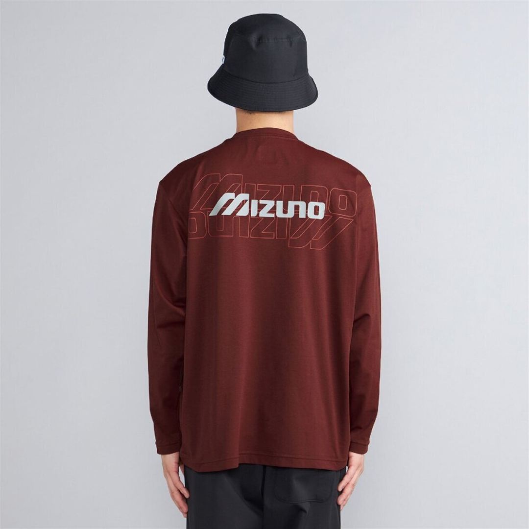 ワードマークバックロゴロングスリーブTシャツ ダークレッド XL