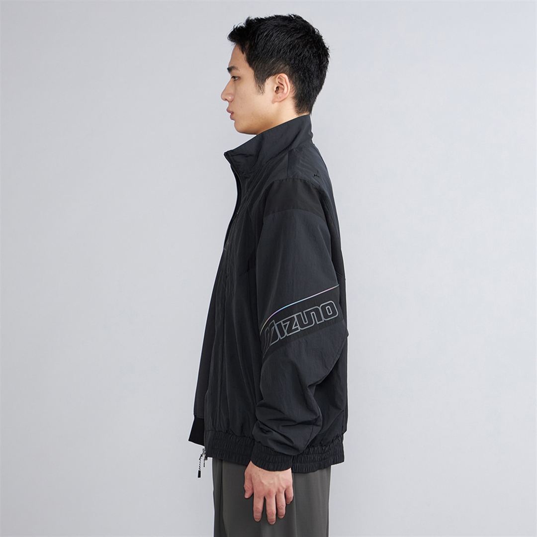 シャンブレーワッシャートラックブルゾン ブラック XL