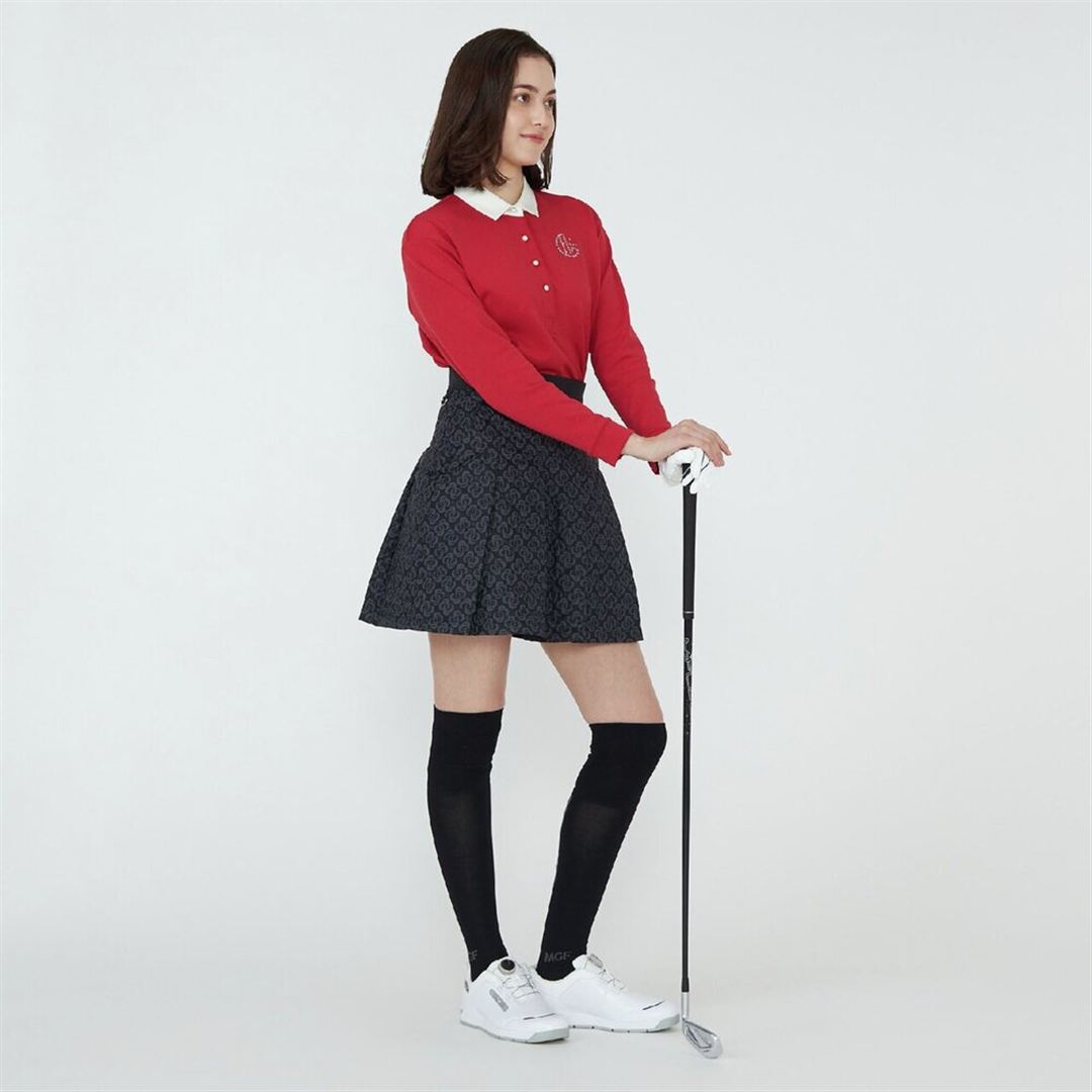 【MGFコレクション】ボクシーラガーシャツ レッド S