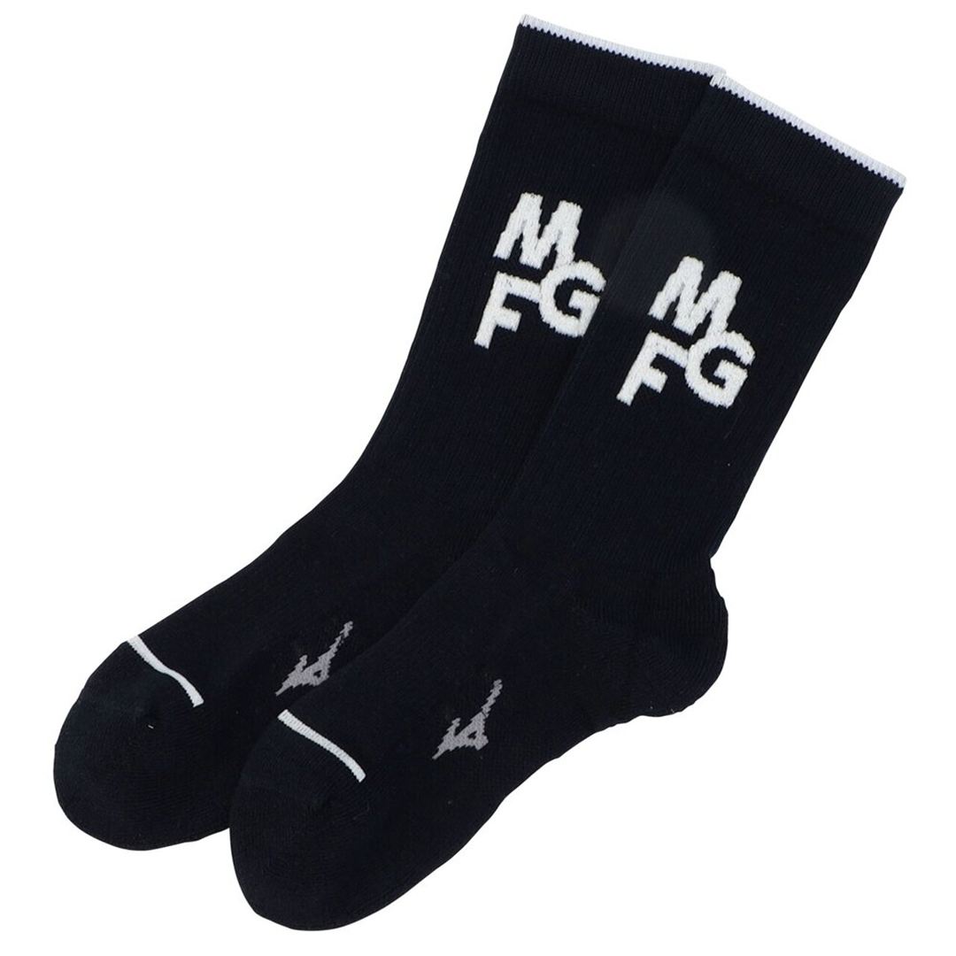 【MGFコレクション／吸湿発熱】ブレスサーモミドル丈ソックス ネイビー 22-24