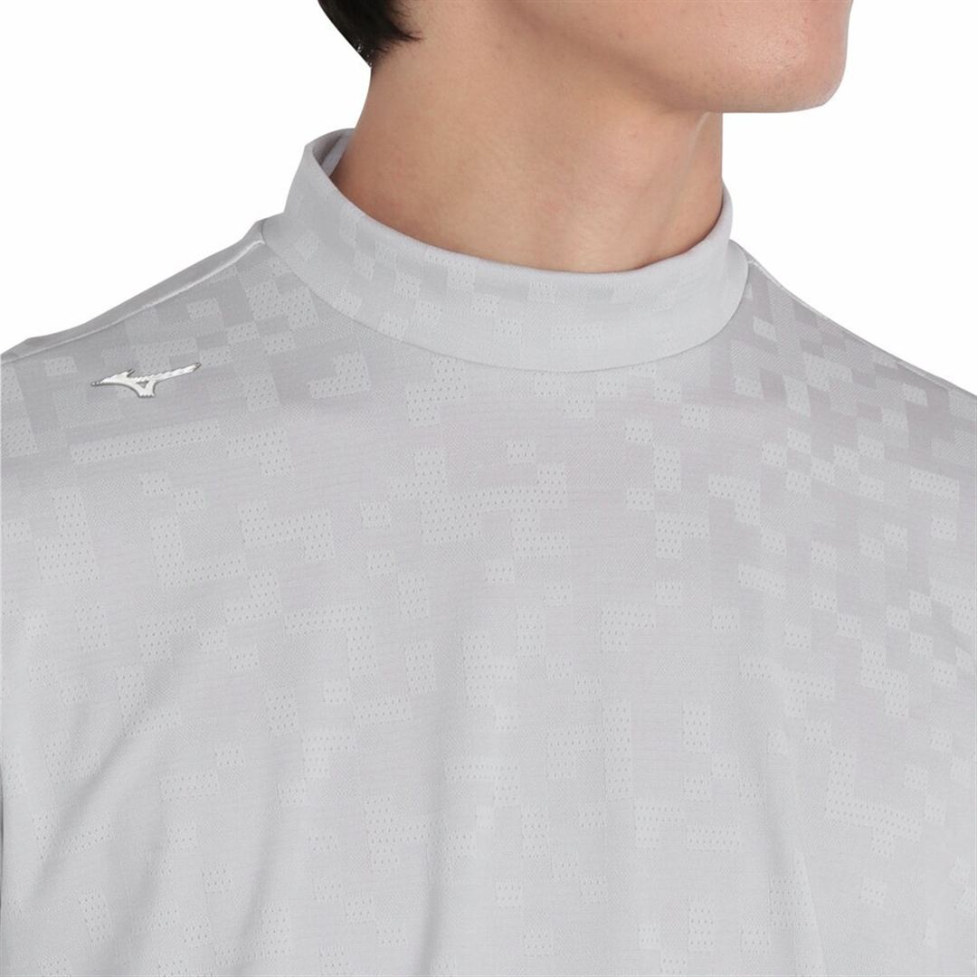 ネクスライト半袖共衿モックネックシャツ【驚着極軽】 グレー XL