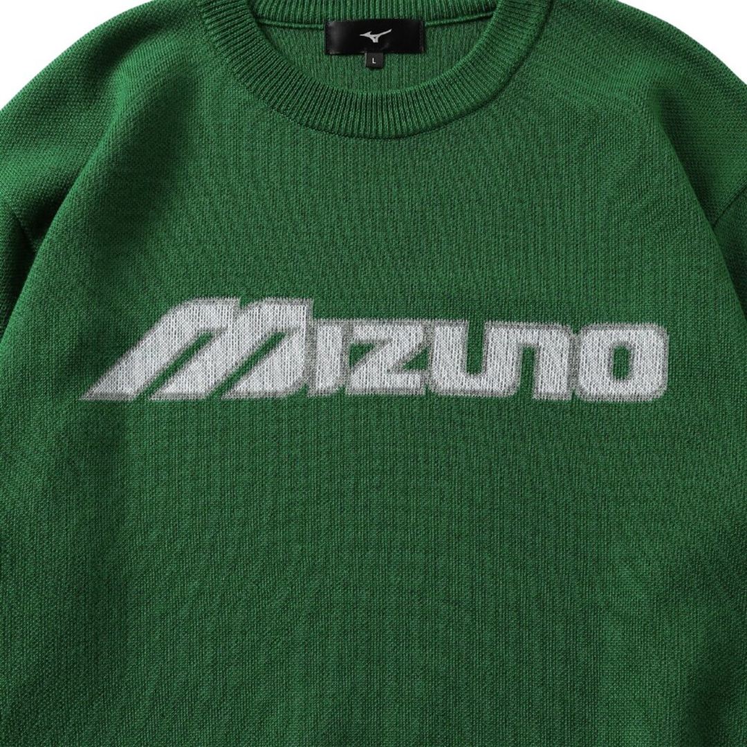 NEW VINTAGE GOLF MIZUNO ロゴ クルーネックセーター グリーン XL