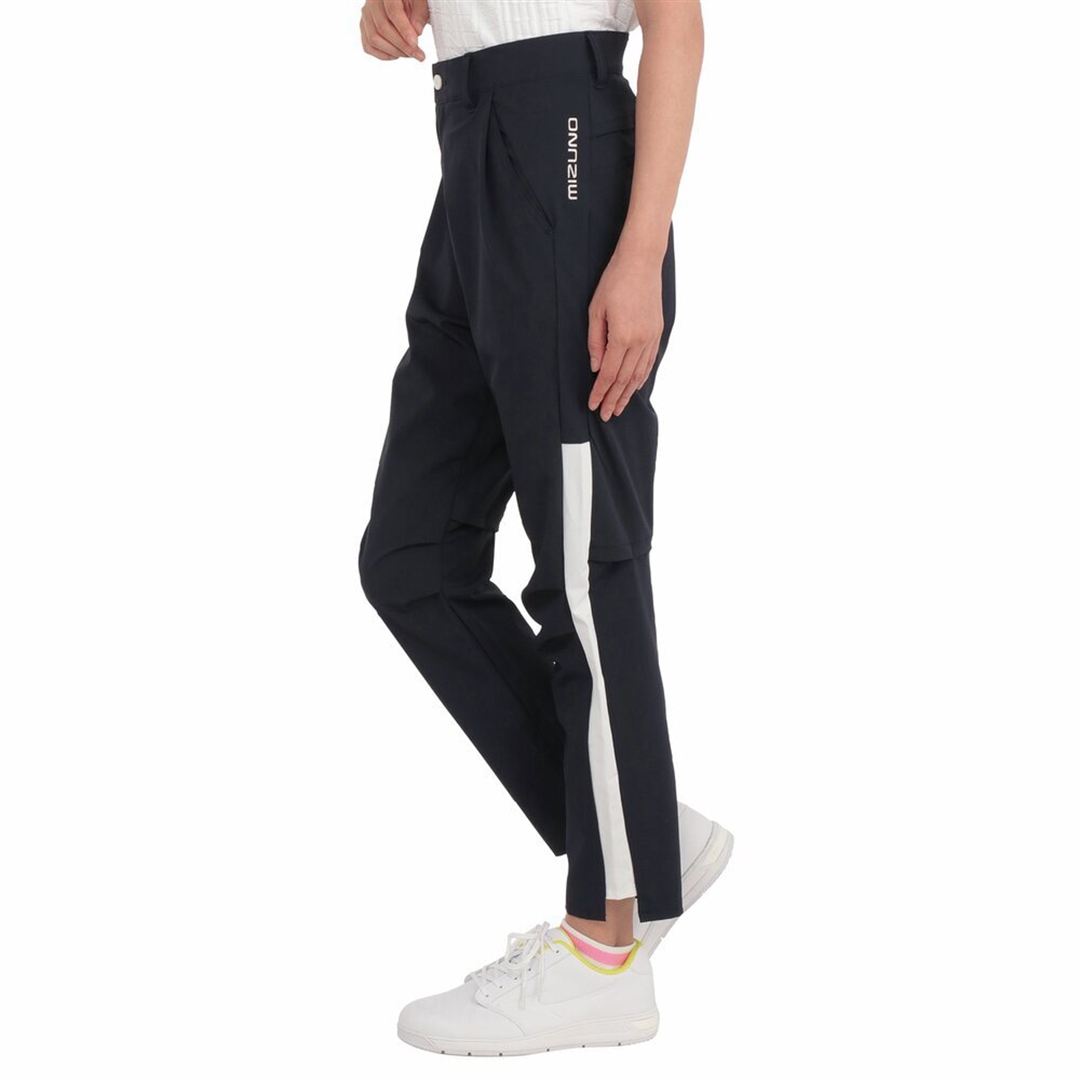 ストレッチワンタックパンツ ネイビー S
