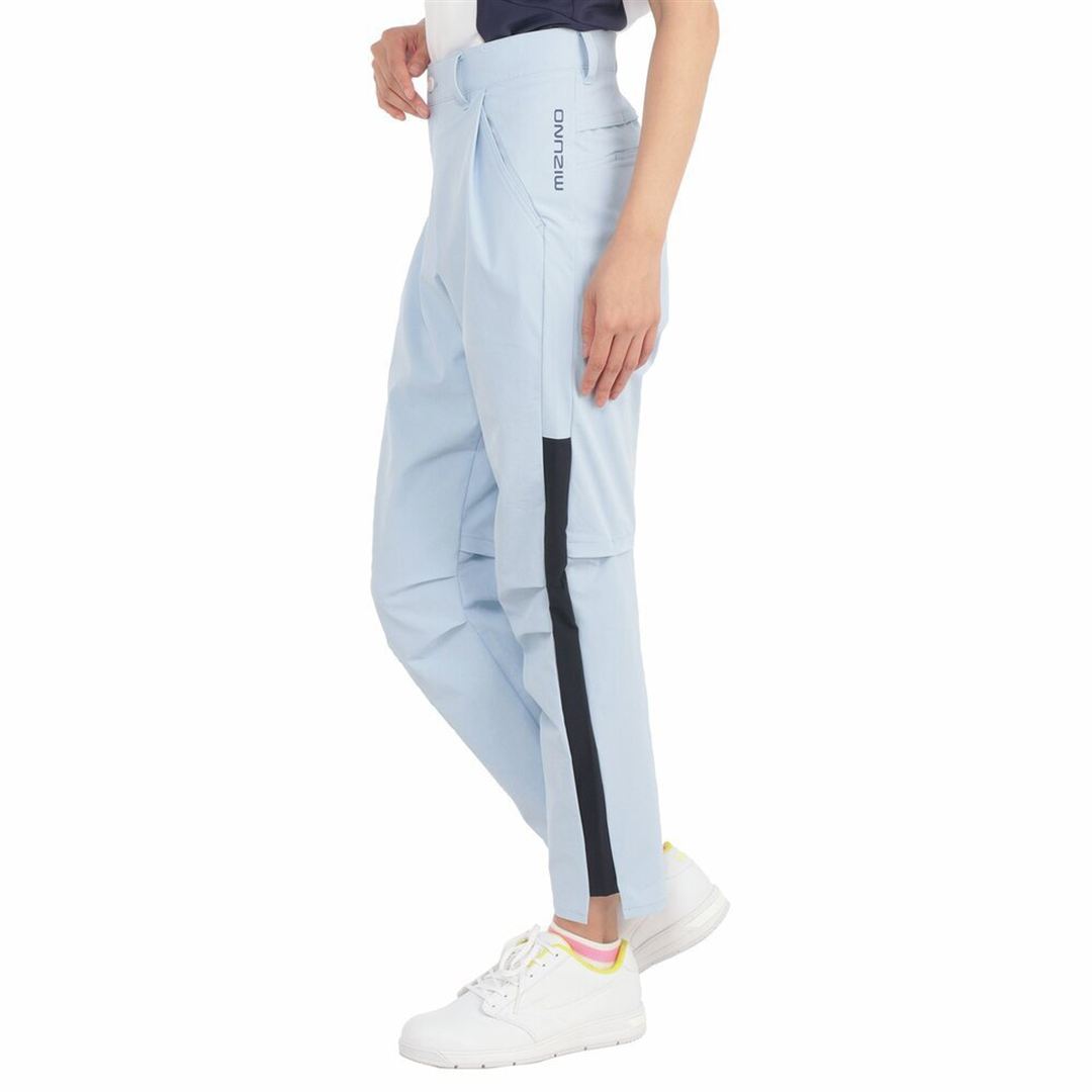 ストレッチワンタックパンツ ライトブルー M