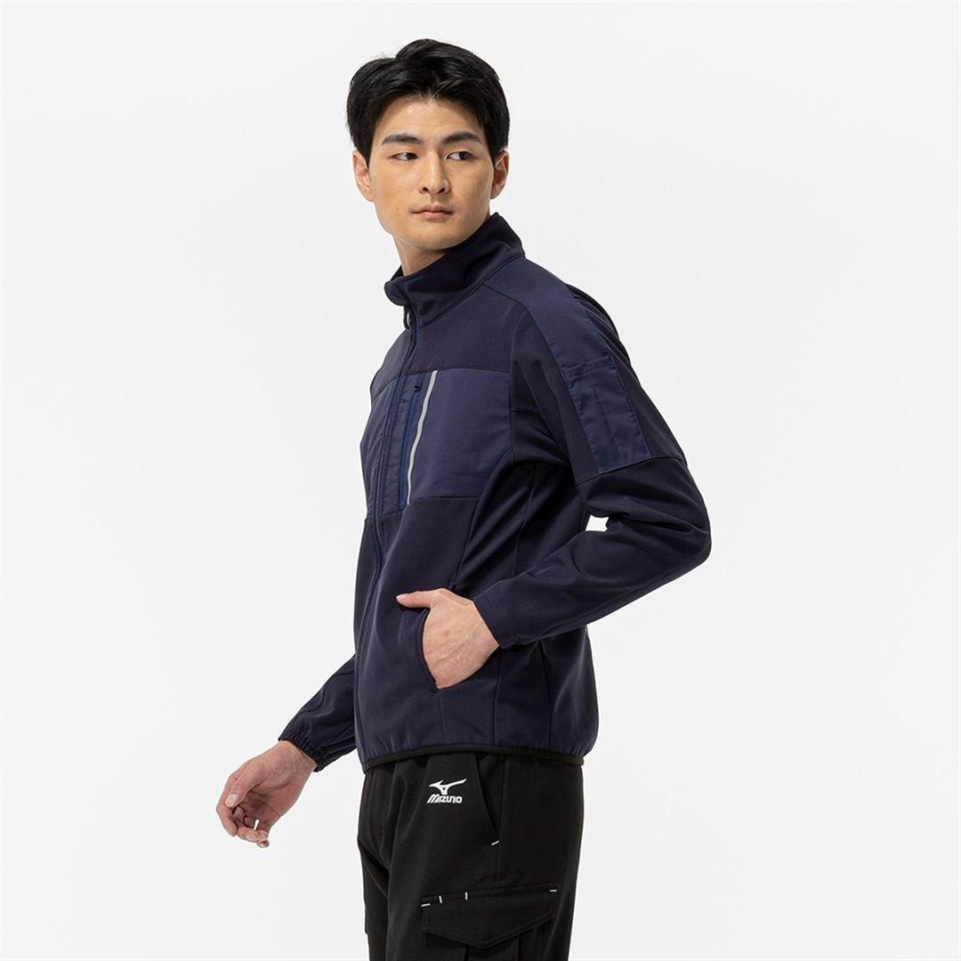 【防風】テックシールドジャケット ストレッチ ネイビー XL