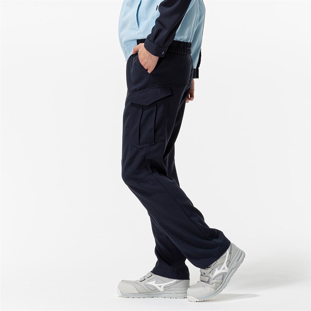 ワーク パンツ ストレッチ(制電／春夏用／エコ素材) ネイビー XS