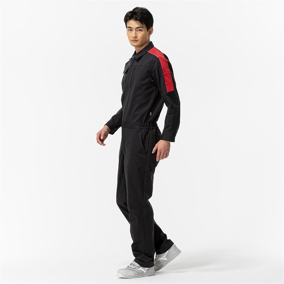 ストレッチつなぎ(制電) ブラック XL