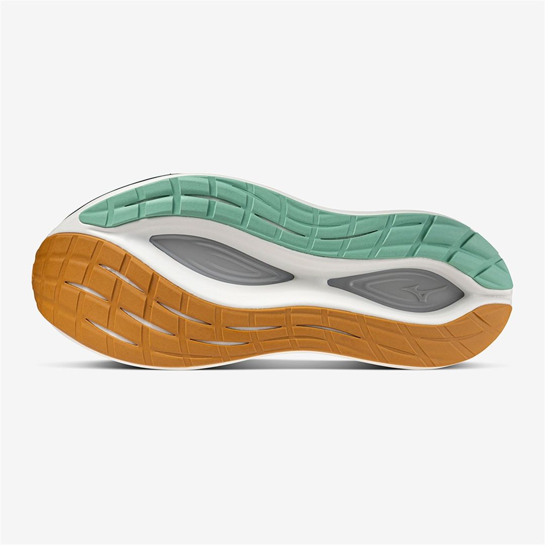 MIZUNO NEO VISTA2(スピードワーク／テンポ走) ライトグレー×オレンジ×ミントグリーン 25.0