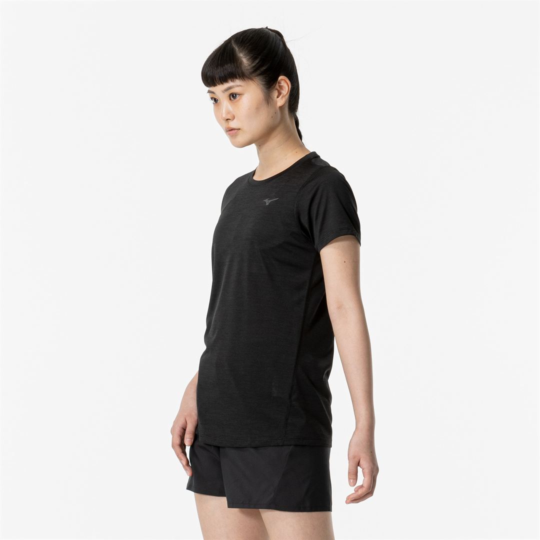 クイックドライTシャツ(オーロラ) ブラック S
