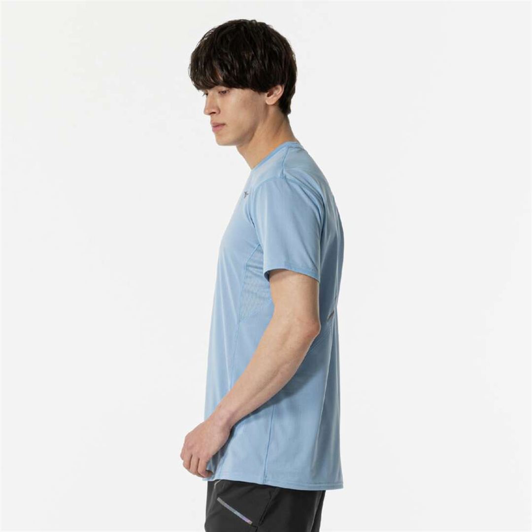 【汗処理／通気】ドライエアロフローTシャツ(オーロラ) グレイシアレイク S