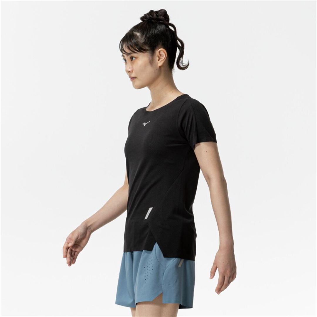 【汗処理／通気】ドライエアロフロープレミアムTシャツ ブラック S
