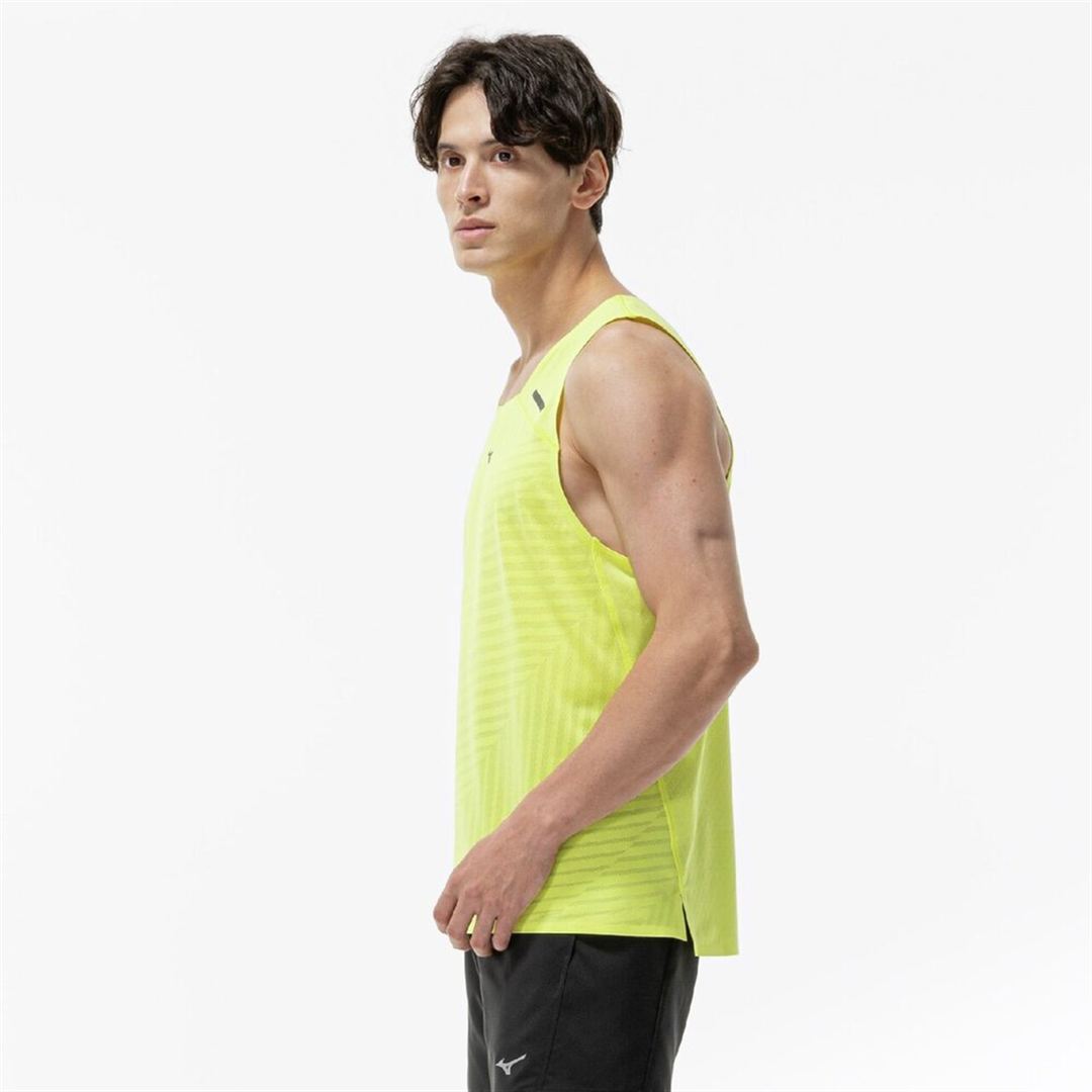 クイックドライ ジャカード シングレット ライトニングイエロー XL