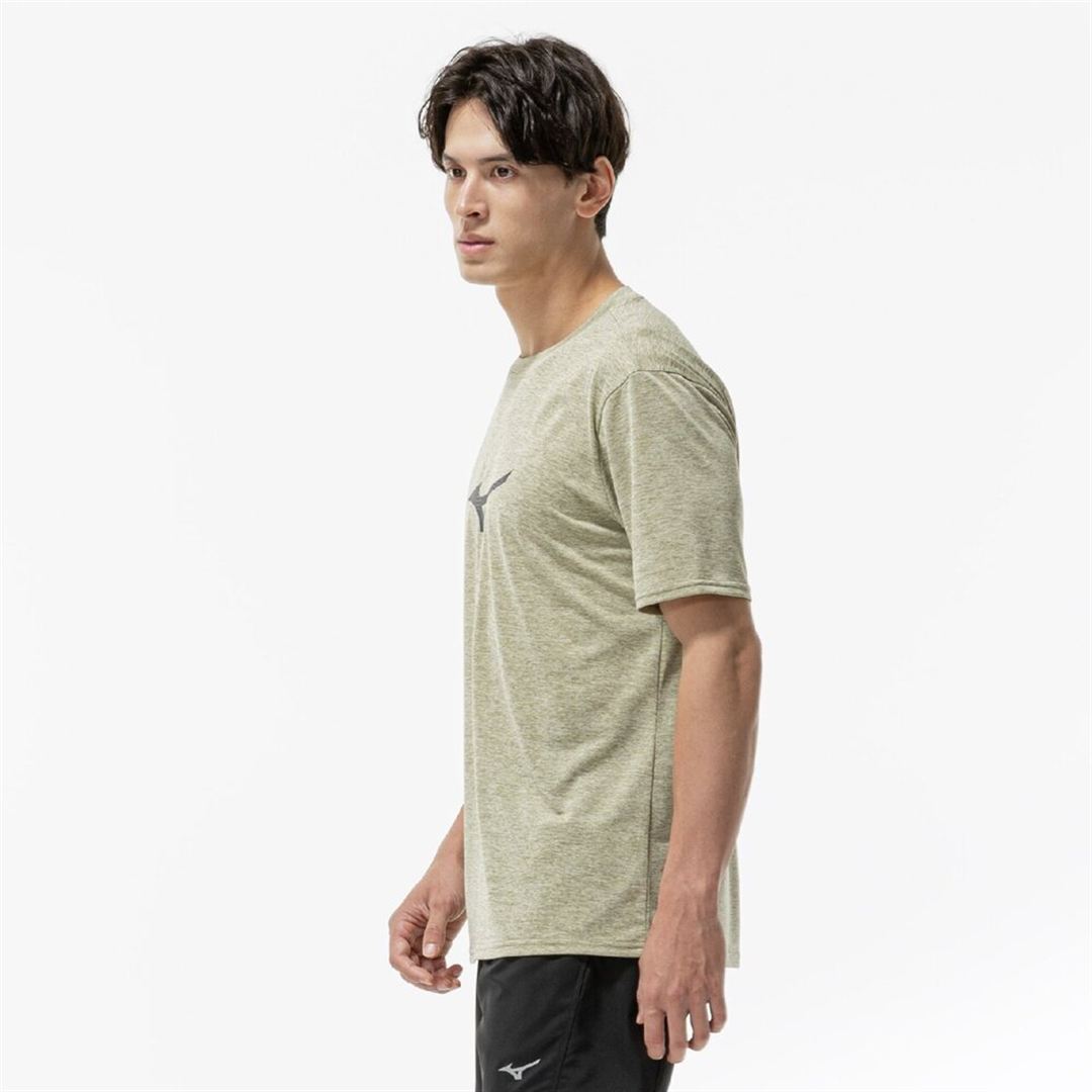 【ミズノ直営限定】クイックドライ ビッグロゴTシャツ エルム XL