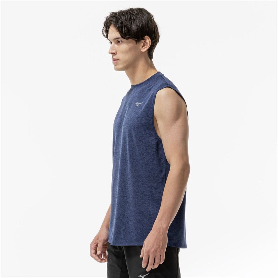 【ミズノ直営限定】クイックドライ スリーブレスTシャツ エステートブルー XL