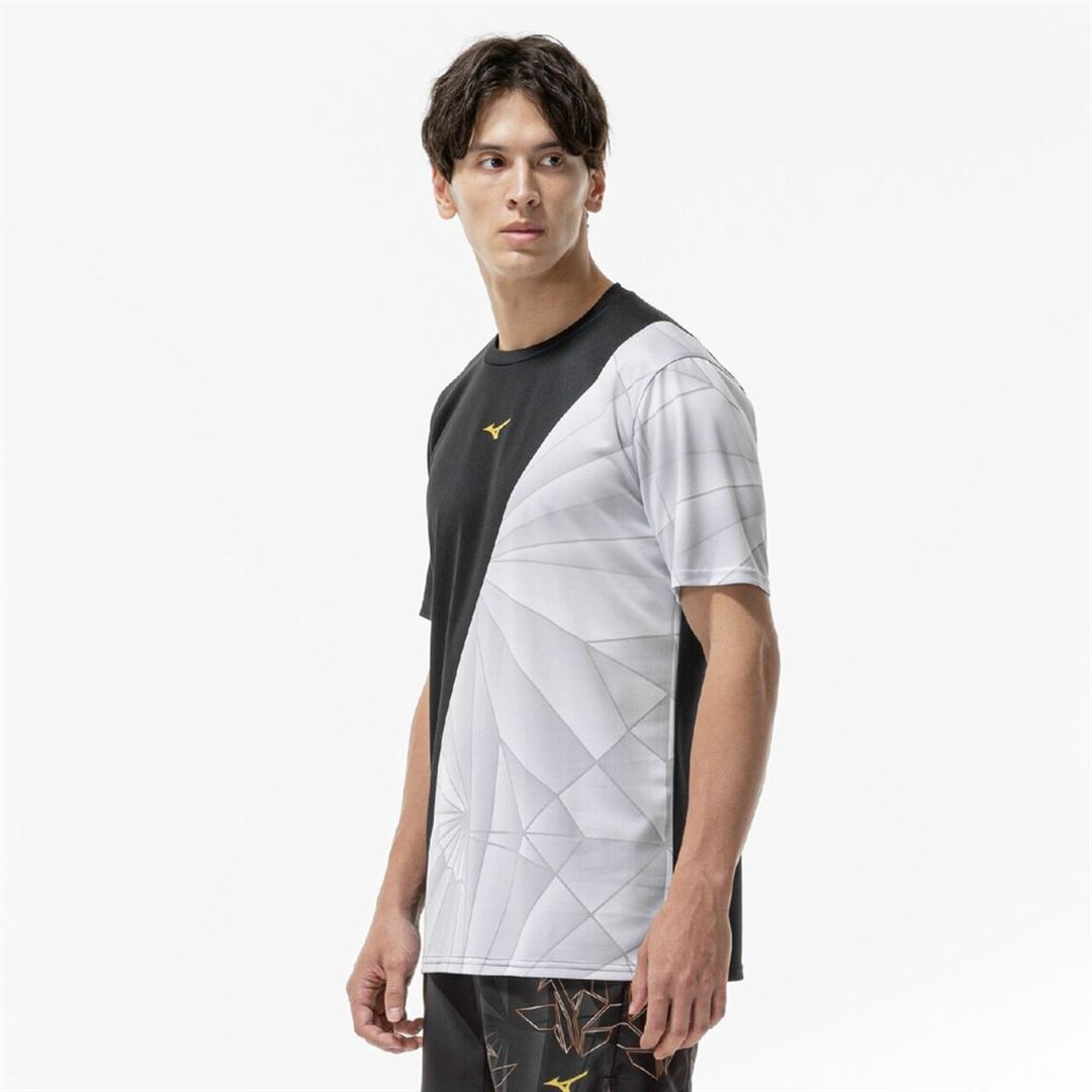 【ミズノ直営限定】クイックドライグラフィックTシャツ ブラック S