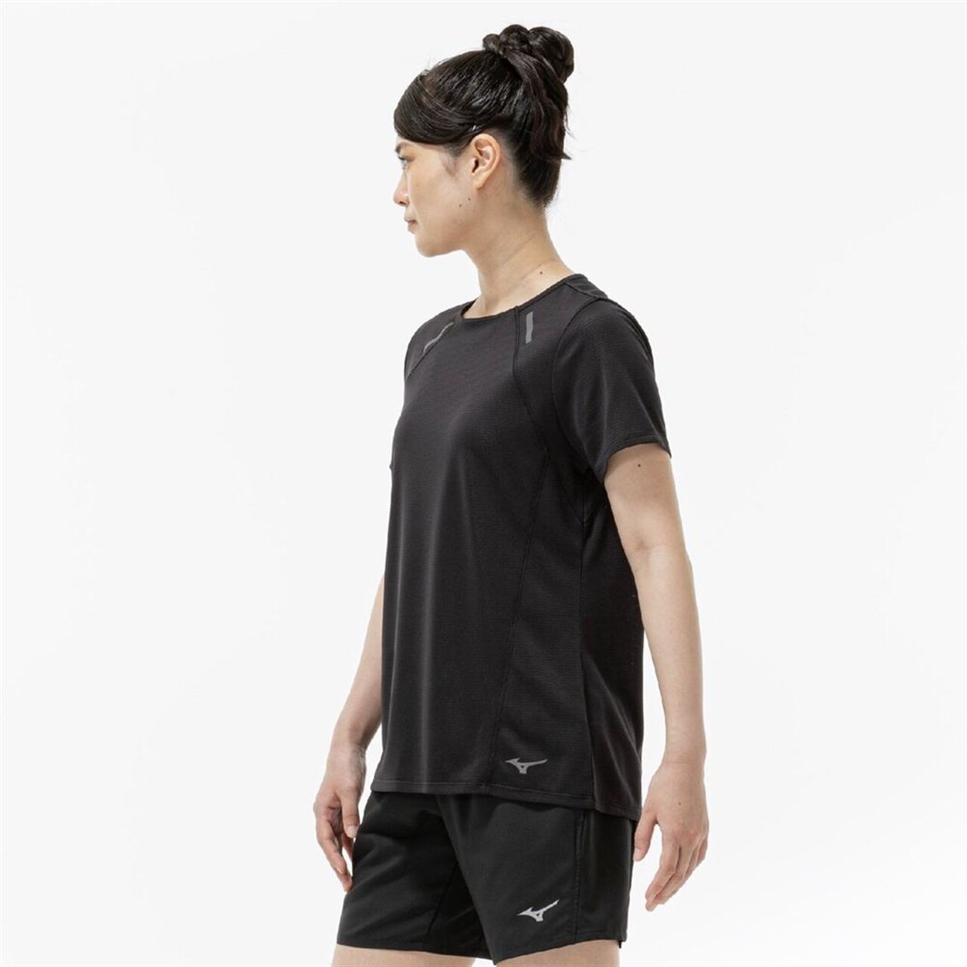 【汗処理／通気】ドライエアロフローTシャツ ブラック S