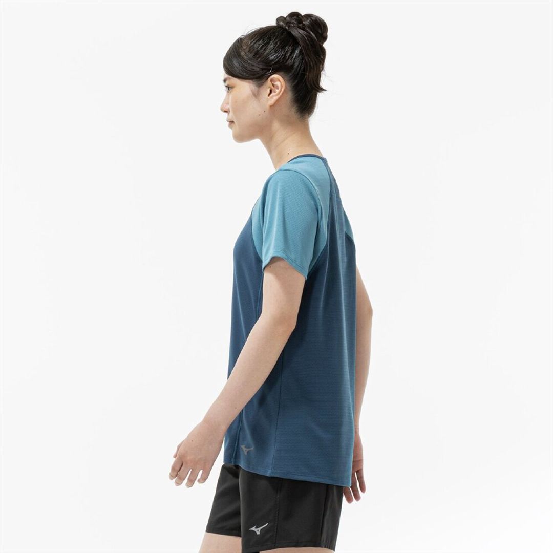 【汗処理／通気】ドライエアロフローTシャツ セイラブルー S