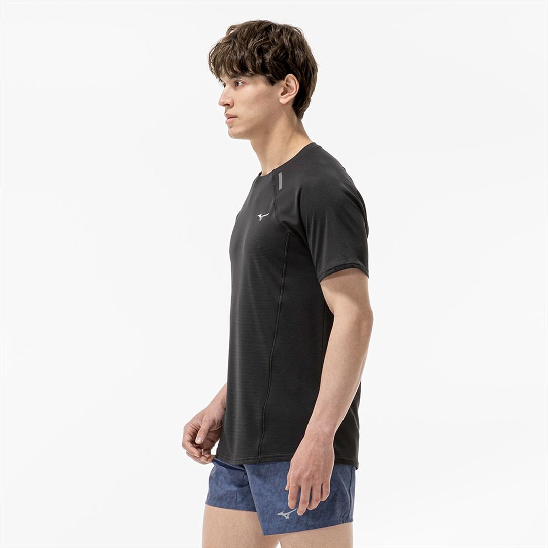 【汗処理／通気】ドライエアロフローTシャツ ブラック XL