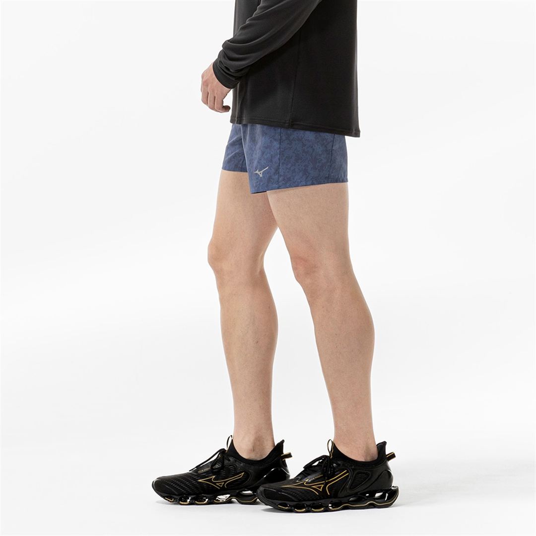 ランニング マルチポケットパンツ グラフィック6インチ インシグニアブルー×ステラー XL