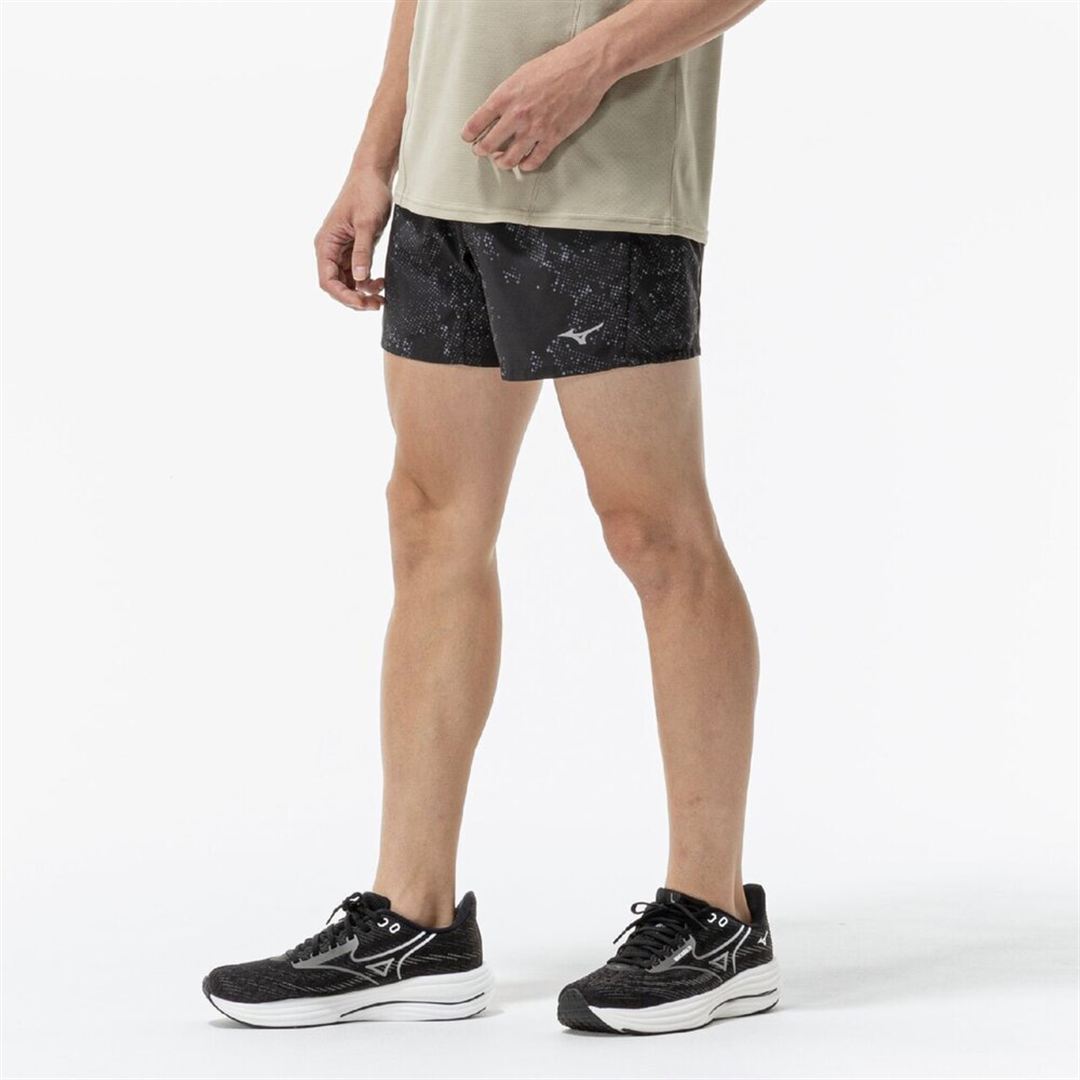 ランニング マルチポケットパンツ グラフィック6インチ ブラック XL