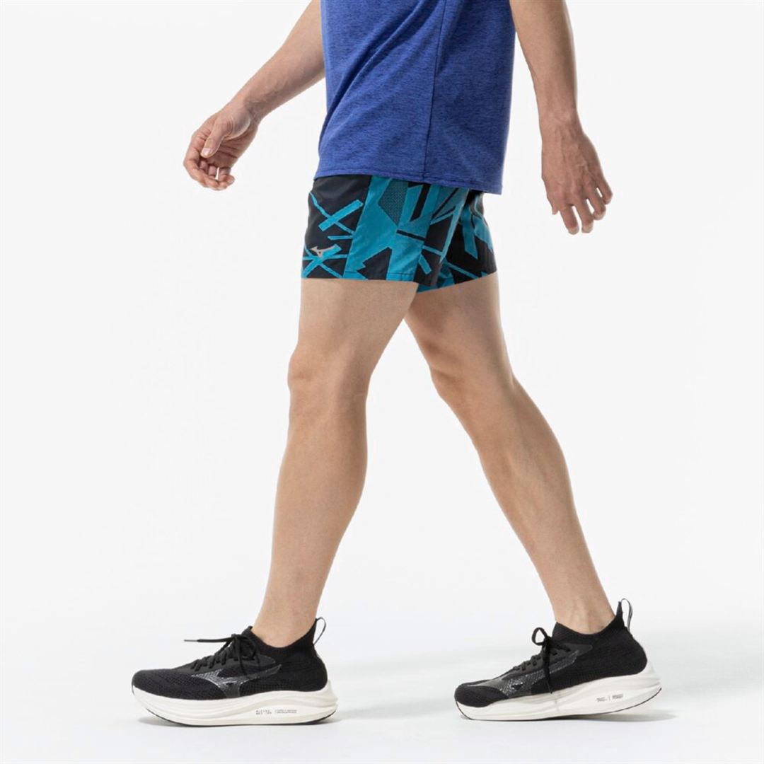 ランニング マルチポケットパンツ プラス グラフィック7インチ カプリブリーズ×ブラック XL