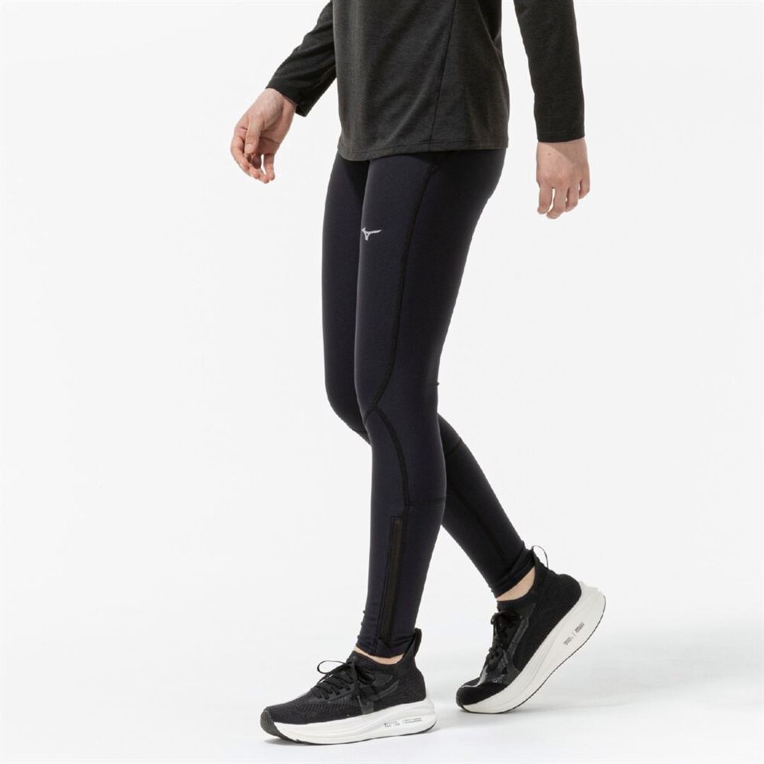 【ミズノ直営限定】ランニング リフレクティブ ロングタイツ ブラック S