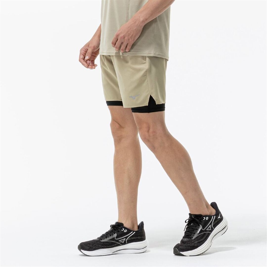 【ミズノ直営限定】ランニング ハーフパンツ インナータイツ付 エルム XL