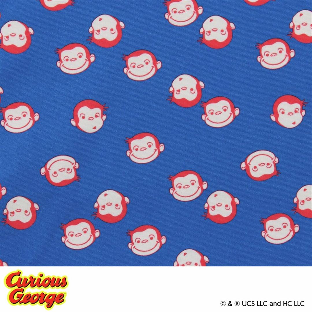 【おさるのジョージ】競泳練習用ミディアムカット ブルー S