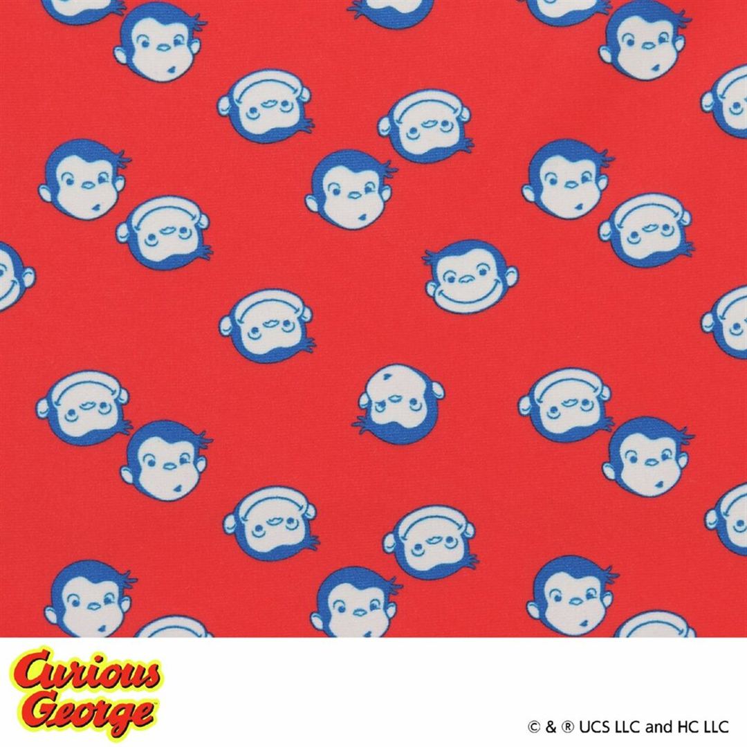 【おさるのジョージ】競泳練習用ミディアムカット レッド S