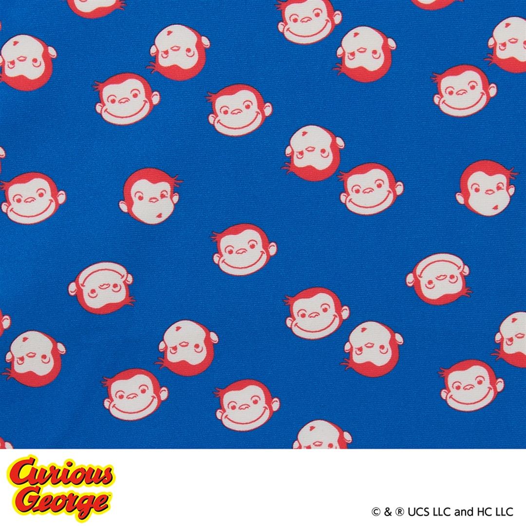 【おさるのジョージ】競泳練習用ミディアムカット ブルー 130