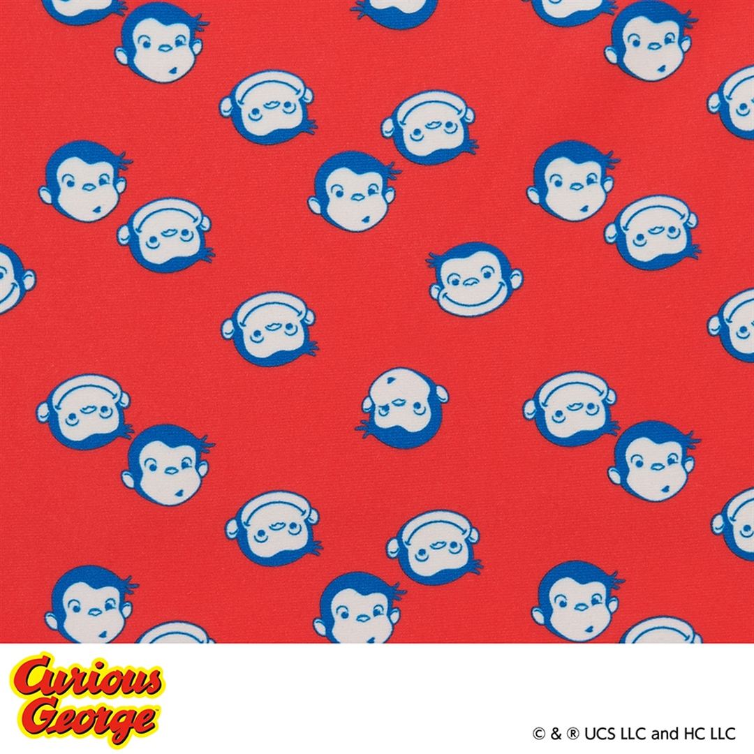 【おさるのジョージ】競泳練習用ミディアムカット レッド 130