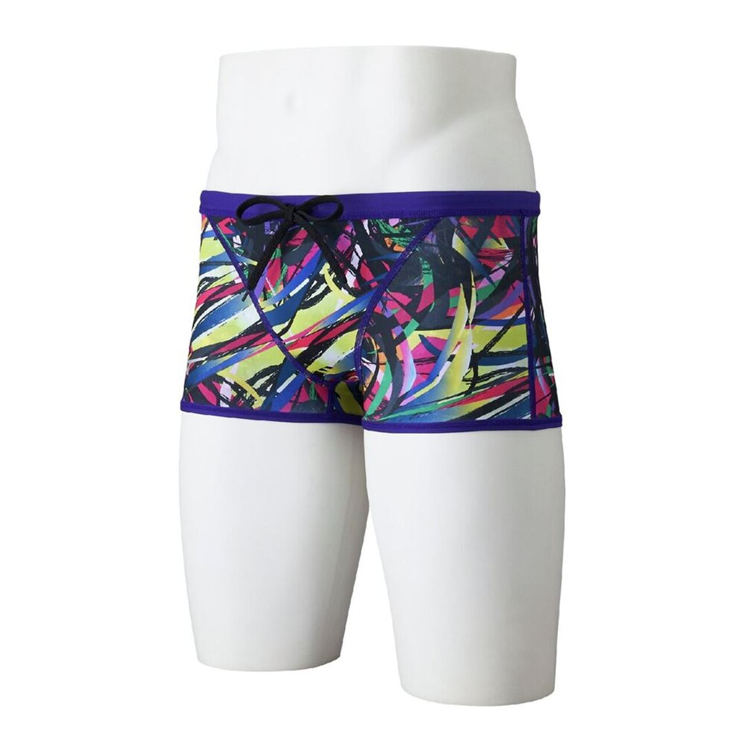【Ri Collection】競泳練習用ショートスパッツ(リバーシブル) バイオレット XS