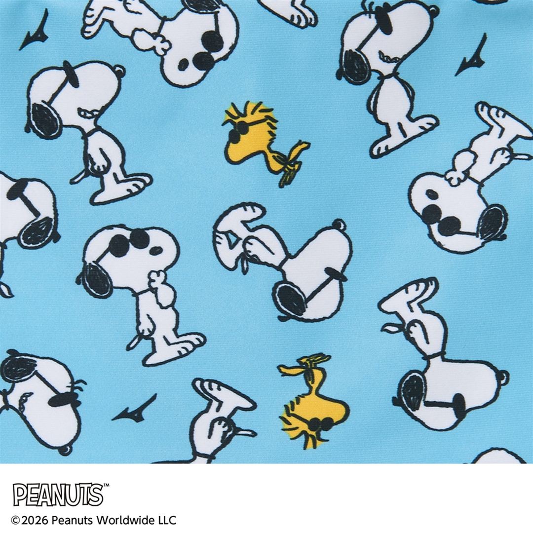【PEANUTS】競泳練習用ショートスパッツ サックス XL